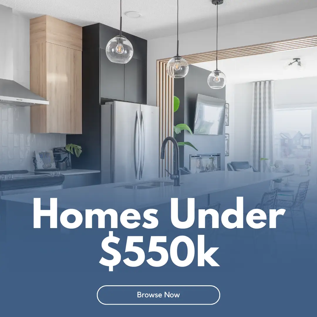 New Homes for Sale Under $550k